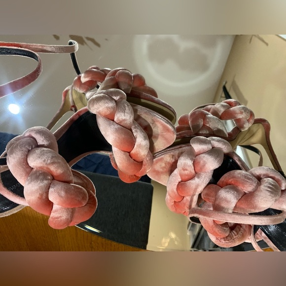 MARCO DE VINCENZO Velvet Sandals - PINK! - Picture 8 of 9